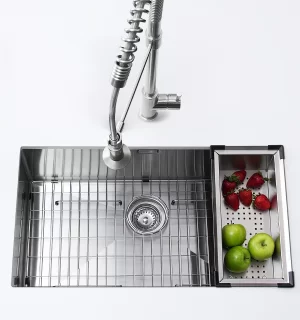 Lavadero Signature Hermes 1 poza empotrable con rebose acero inoxidable 71.1×40.6×25.4 cm - Image 2