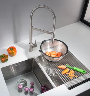 Lavadero Signature Hermes c/2 pozas empotrable con rebose 83.1×43.1×25.4 cm