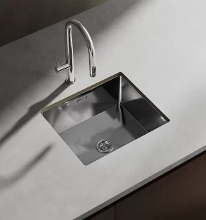 Lavadero Signature Flatt c/1 poza empotrable con rebose 40×34×20 cm