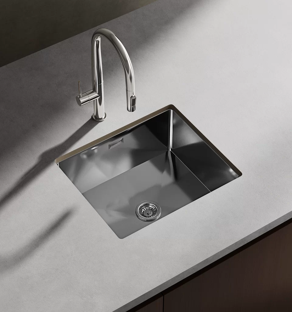 Flatt empotrable Signature con rebose de una poza 45x40x20cm