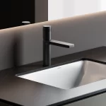 Grifería Eos Lavatorio Bajo Negro al Mueble