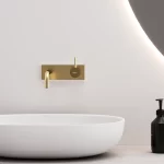 Grifería Holland Max Plus Monocomando Gold A La Pared