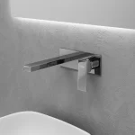 Grifería Flatt Monocomando A La Pared Ferretti Signature