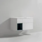 Mueble de Baño Ares Blanco Mate con Gris Oscuro con Tablero de Matt Ferretti Signature