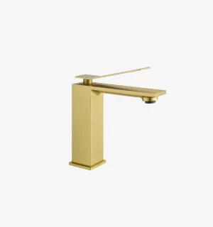 Grifería Vulcano Lavatorio Bajo Dorado Mate Al Mueble Ferretti