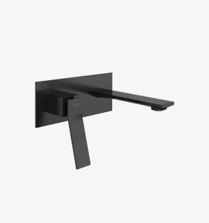 Grifería Vulcano Lavatorio Monocomando A La Pared Negro Mate Ferretti - Image 2