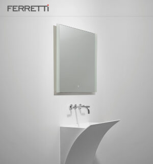 Espejo Stixx con luz led de color blanco y azul con encendido touch 90x70cm