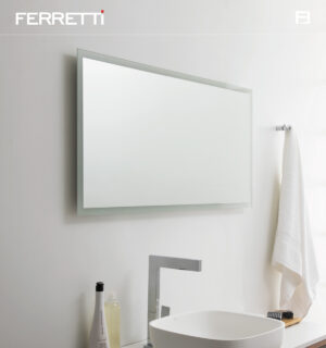 Espejo Qbix con luz led de color blanco con encendido touch 60x120cm