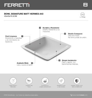 Hermes A43 Bowl Matt 43x43x10.5cm Signature