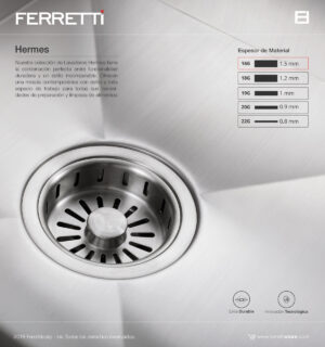 Hermes Signature empotrable de 1 poza con rebose 53.3x40.6x25.4cm