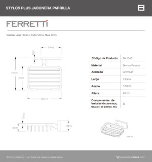 Jabonera Parrilla Stylos Plus