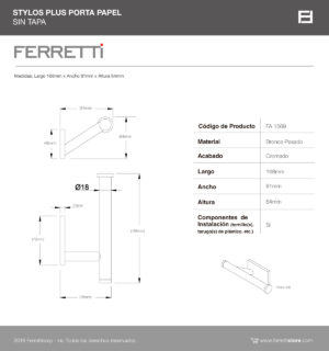 Porta Papel Stylos Plus