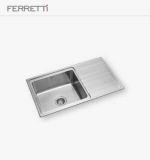 Palladio Plus sobrepuesto con rebose de 1 poza 86x50x21.5cm