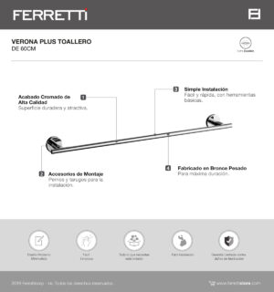 Toallero de 60 cm Verona Plus