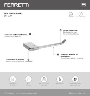 Porta Papel Zen s/tapa