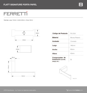 Porta Papel Flatt Signature
