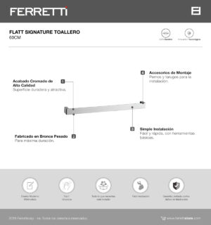 Toallero 60cm Flatt Signature