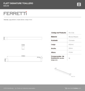 Toallero 60cm Flatt Signature