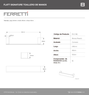 Toallero de Manos Flatt Signature