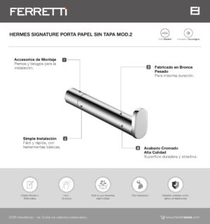 Porta Papel Hermes Signature sin Tapa Mod.2