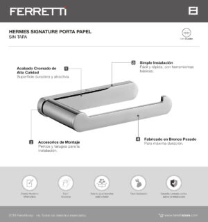 Porta Papel sin Tapa Hermes Signature