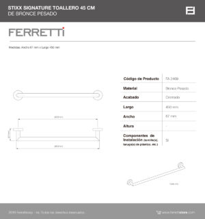 Toallero 450 mm Stixx Signature