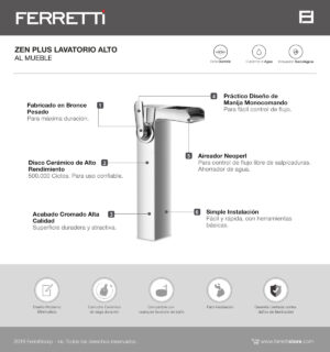 Zen Plus Lavatorio Alto al Mueble