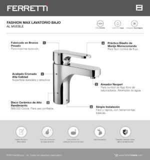 Fashion Max Lavatorio Bajo al Mueble