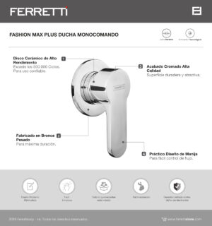 Fashion Max Plus Monocomando de Ducha