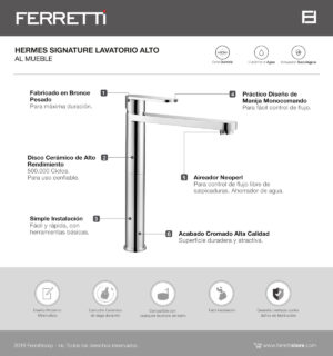 Hermes Signature Lavatorio Alto al Mueble