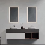 Espejo Apolo De 1100x600mm Sensor Reversible, Con Luz Led De 3 Colores Ajustable (Blanca-Neutra-Cálida) Y Pad Anti Fog Ferretti