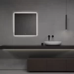 Espejo Stixx De 750x750mm Touch, Con Luz Led De 3 Colores Ajustable (Blanca-Neutra-Cálida) Y Pad Anti Fog Ferretti