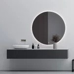 Espejo Eos De 1200x1200mm Touch, Con Luz Led De 3 Colores Ajustable (Blanca-Neutra-Cálida) Y Pad Anti Fog Ferretti