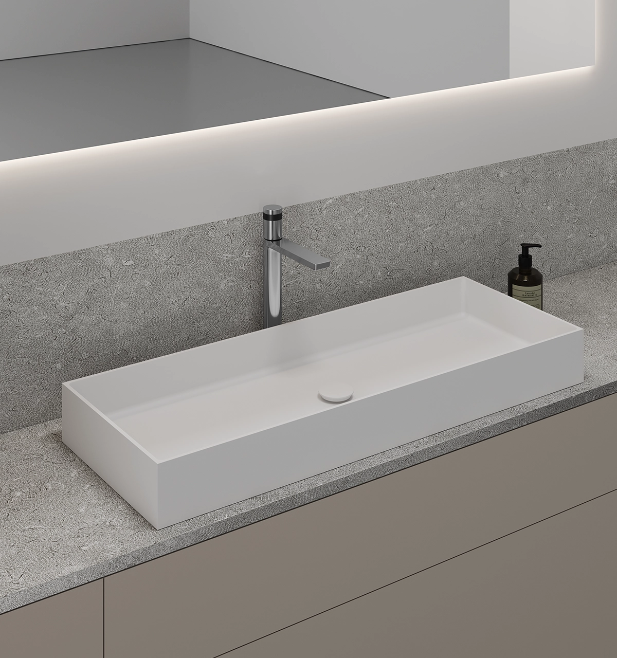 FA13210-AMB Lavatorio Rectangular Qbix Ferretti Signature A100 Matt