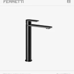 Grifería Alpha Lavatorio Negro Alto al Mueble Ferretti