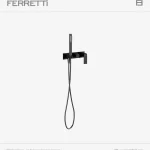 Alpha Ducha Monocomando Negra con Desviador y Ducha de Mano Ferretti