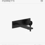 Grifería Strattos Monocomando Negro a la Pared Ferretti