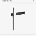 Strattos Ducha Monocomando Negra Termostatica Smart de 3 funciones con Ducha de Mano Ferretti