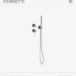 Zero Monocomando de Ducha de 2 funciones Con Ducha de Mano Redonda de Acero Inox Ferretti