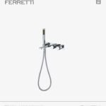 EOS Ducha y tina monocomando negra de 3 funciones con desviador + pico + ducha de mano Ferretti Plus
