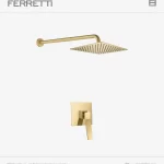 Vulcano Ducha Monocomando Dorada Mate Ferretti