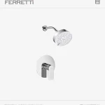 Nexus ducha monocomando + cbza de ducha red 12cm abs 3 funciones + brazo corto de ducha Ferretti