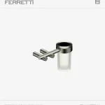 Zero Porta vaso de vidrio de acero inoxidable Ferretti