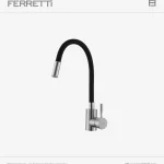 Grifería Nua monocomando doble función con pico flex negro de acero inoxidable