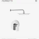 Nexus Ducha Monocomando Slim 20Cm Cuadrada + Brazo 35cm de Ducha Ferretti