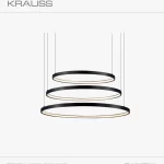 Emma Lampara Colgante Decorativa Redonda Negro