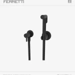 Holland Ducha Bidet Redonda con Válvula Triangular Negra