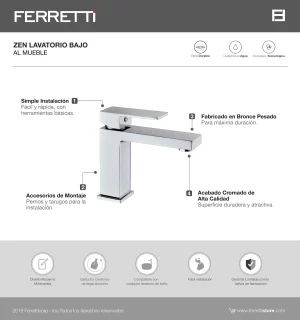 Zen Lavatorio Bajo Al Mueble Ferretti - Image 2
