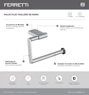 Toallero de Mano Polux Plus - Image 2