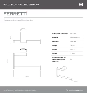 Toallero de Mano Polux Plus - Image 3